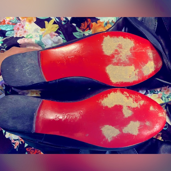 Christian Louboutin Limited Edition Over-the-knee leather/suede wrap-tie boots - Picture 4 of 10